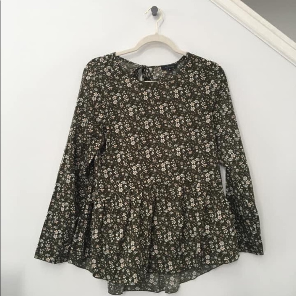 ROOLEE peplum floral top size medium